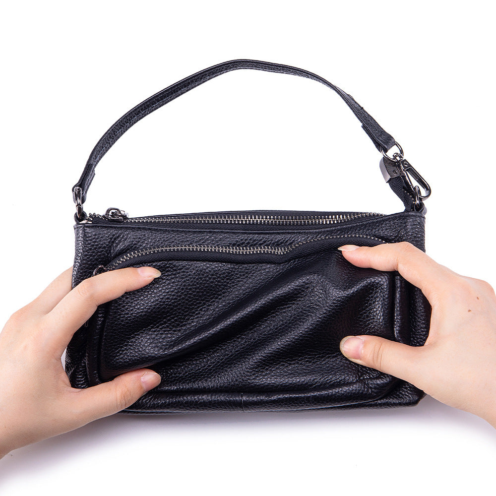 Women's Top Layer Leather Large Capacity Commuting Women's Shoulder Bag