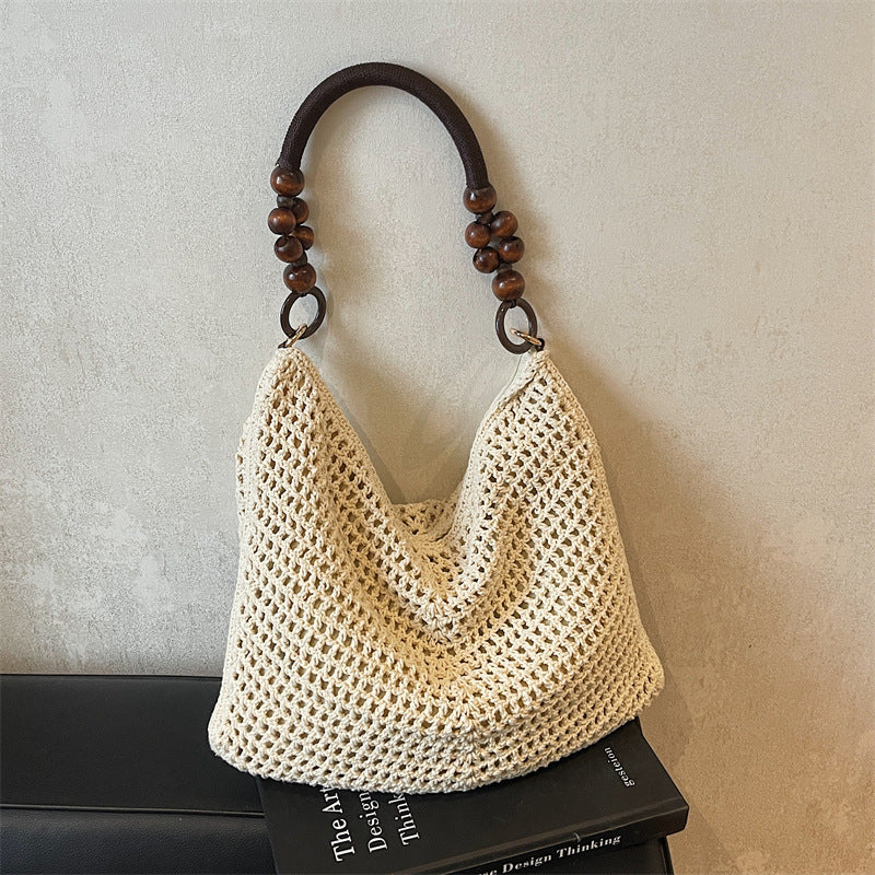Women's Seaside Vacation Style Fashion Beach Woven Large Capacity Women's Messenger Bag