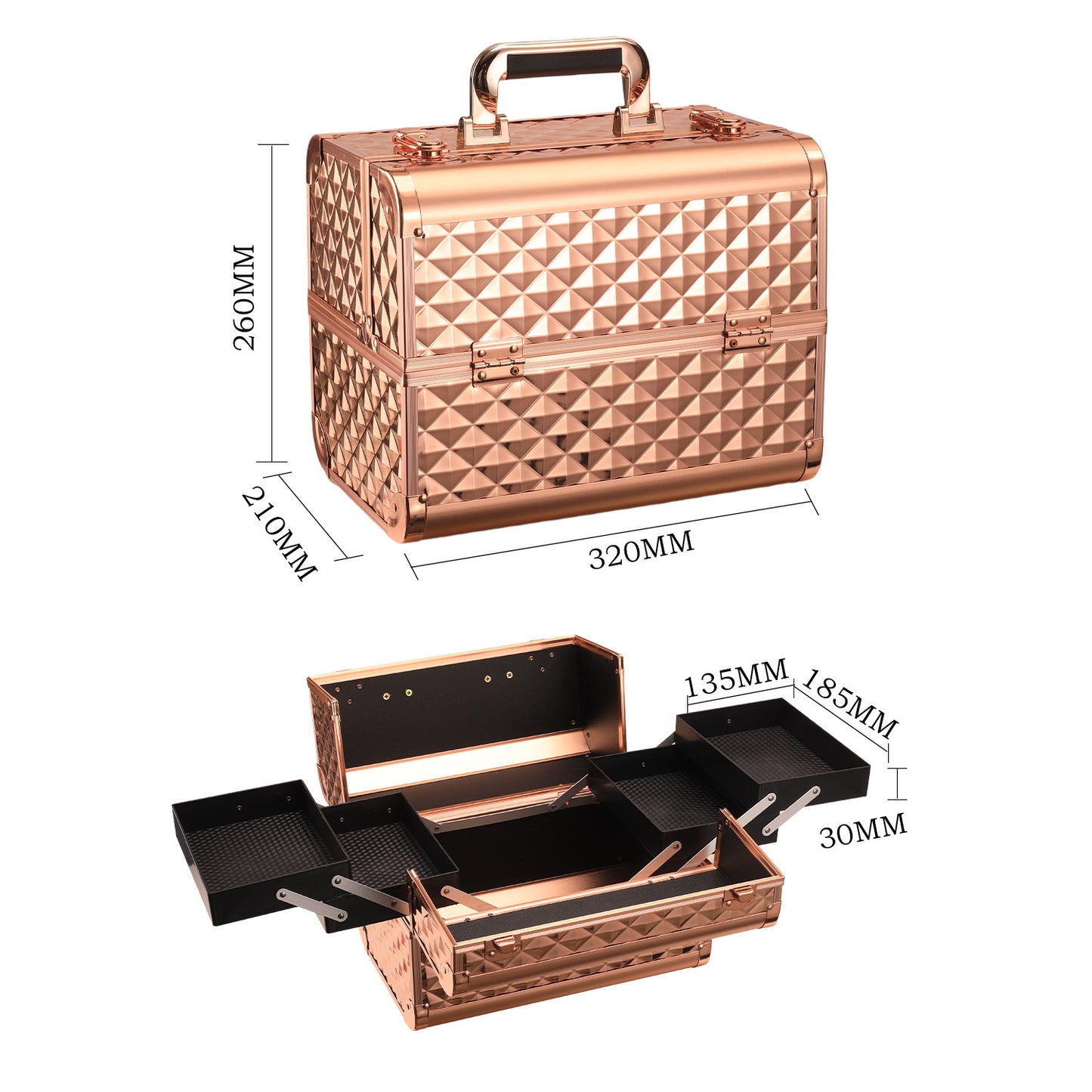 Portable Makeup Artist Special Nail Storage Box Cosmetic Cases