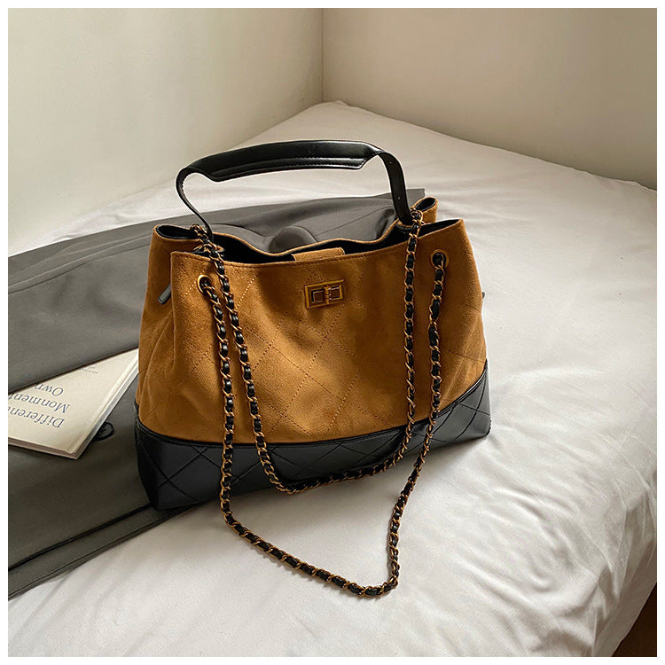 Women's Good-looking Fashion Simple Stitching Summer Rhombus Women's Messenger Bag