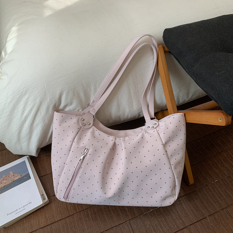 Spring Korean Style Rhinestone Canvas Large Capacity Portable Tote Bag