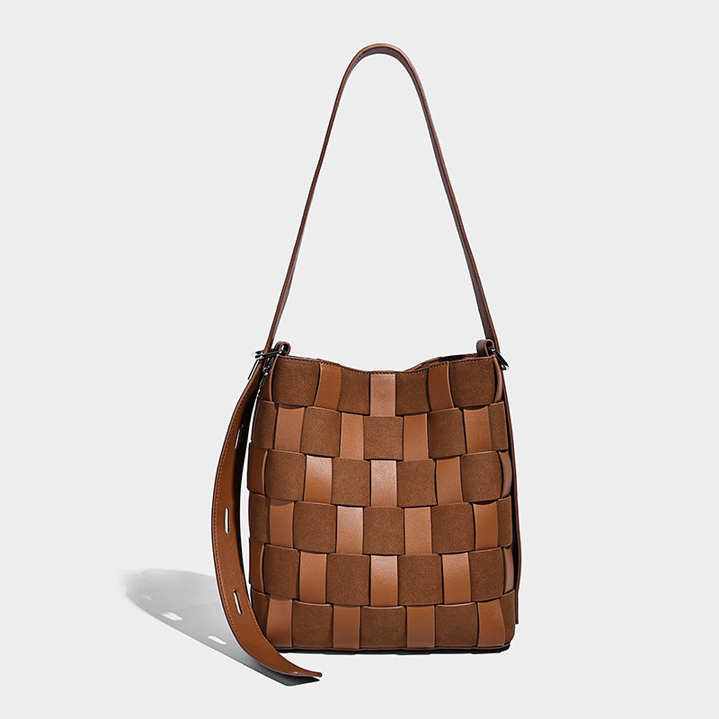 Women's Source Woven Large Capacity Commuter Bucket Bag