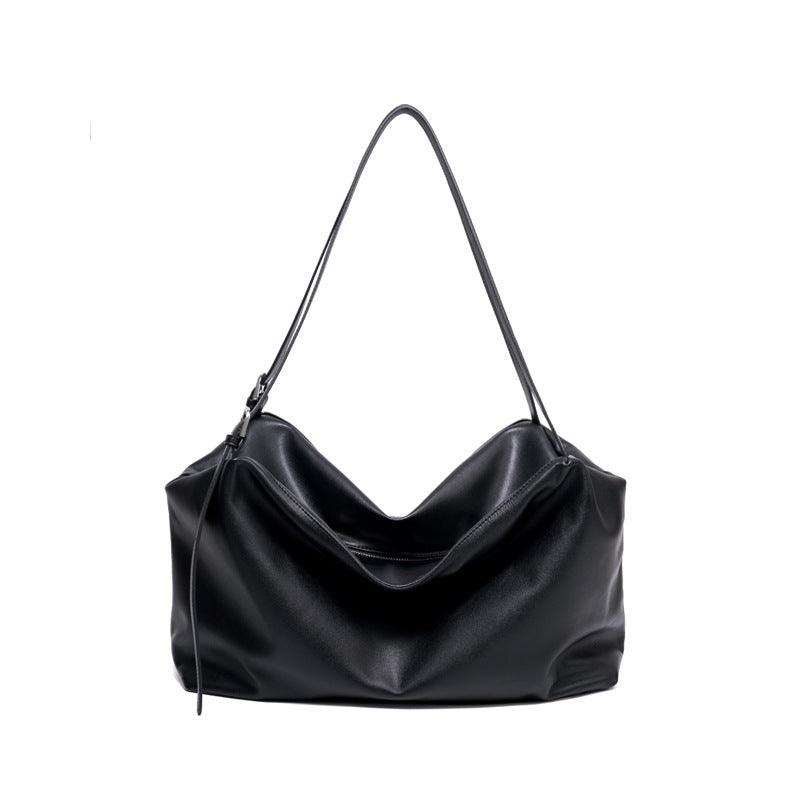 Women's First Layer Cowhide Commuter Genuine Leather Lazy Women's Shoulder Bag