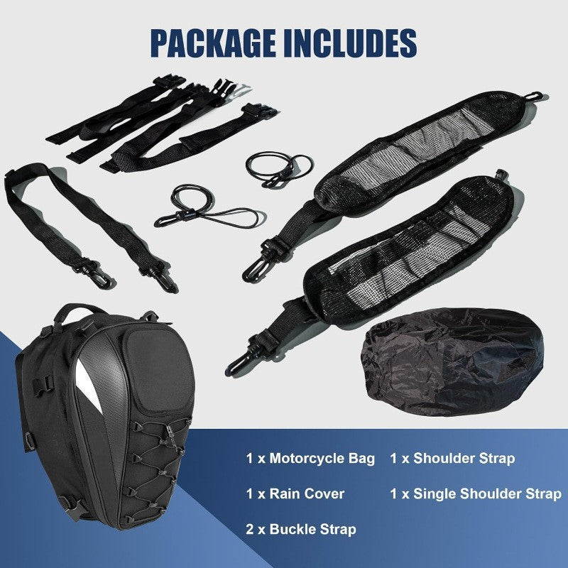 Motorcycle Rear Seat Helmet Large Capacity Sports Backpack