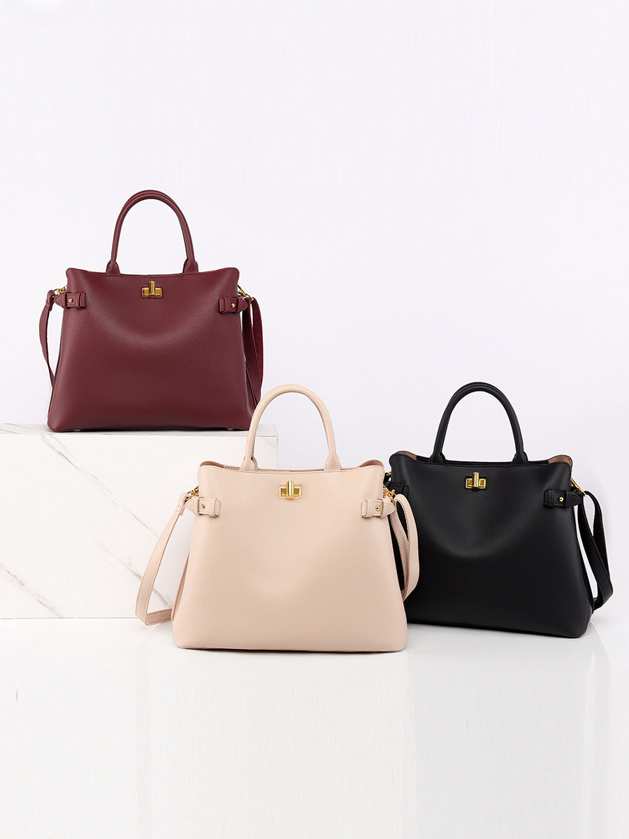 Women's Fashion Soft Leather Large Capacity Commuter Women's Handbag