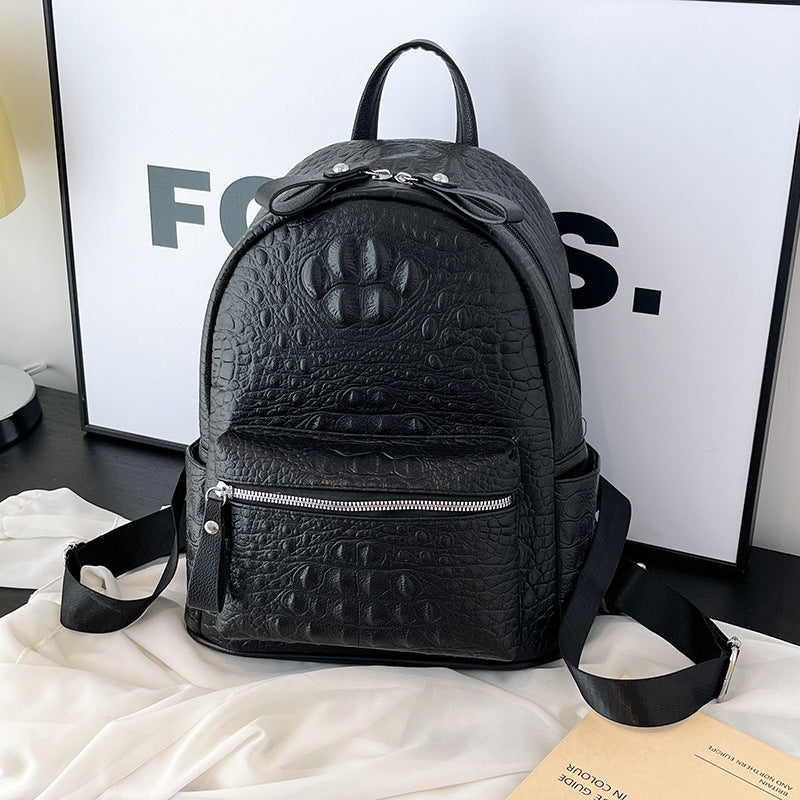 Women's Korean Versatile Large Capacity Simple Texture Women's Backpack