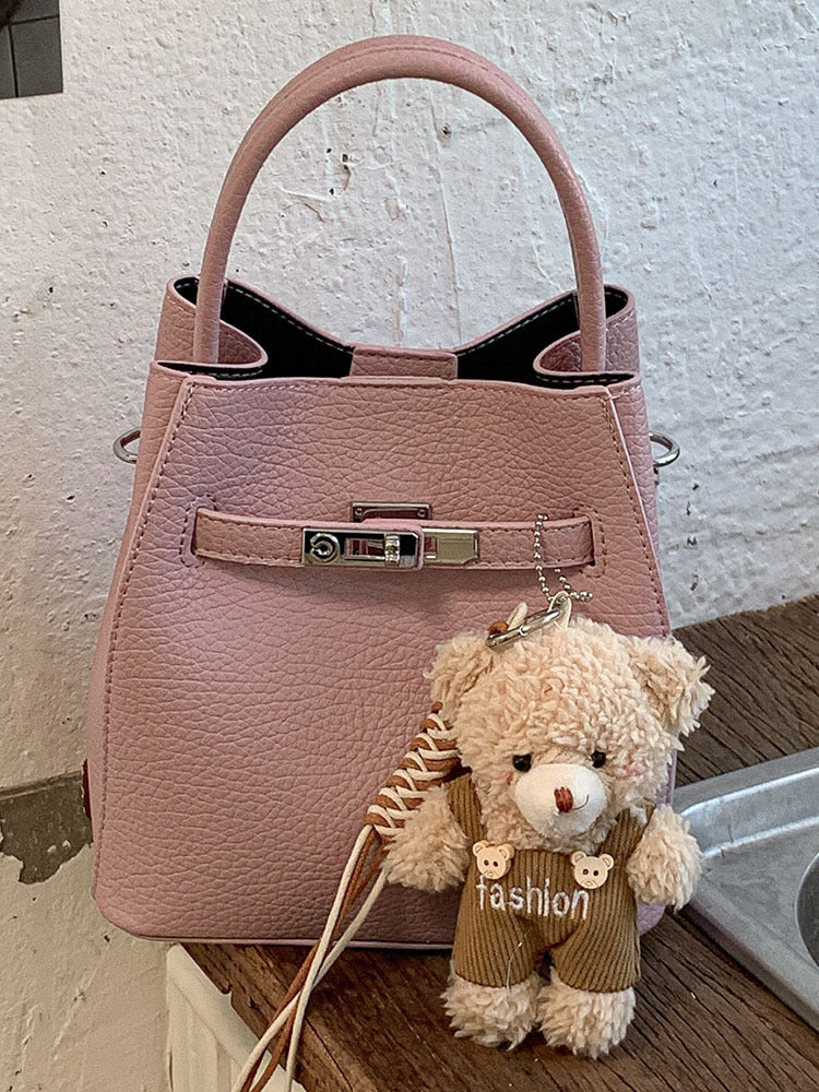 Women's Korean Style Spring Retro Commuter Bucket Bag