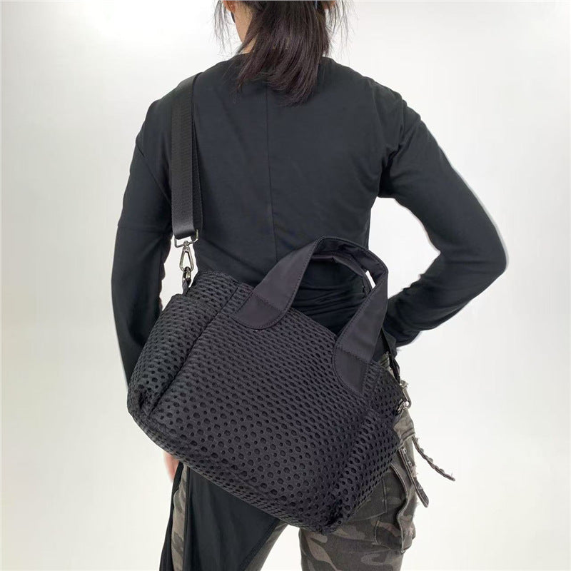 Women's Fashion Quilting Mesh Retro Patchwork Women's Handbag