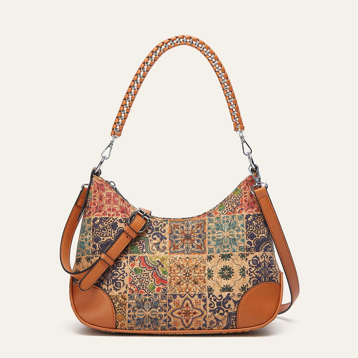 Ethnic Print Fashion High Sense Baguette Underarm Bag