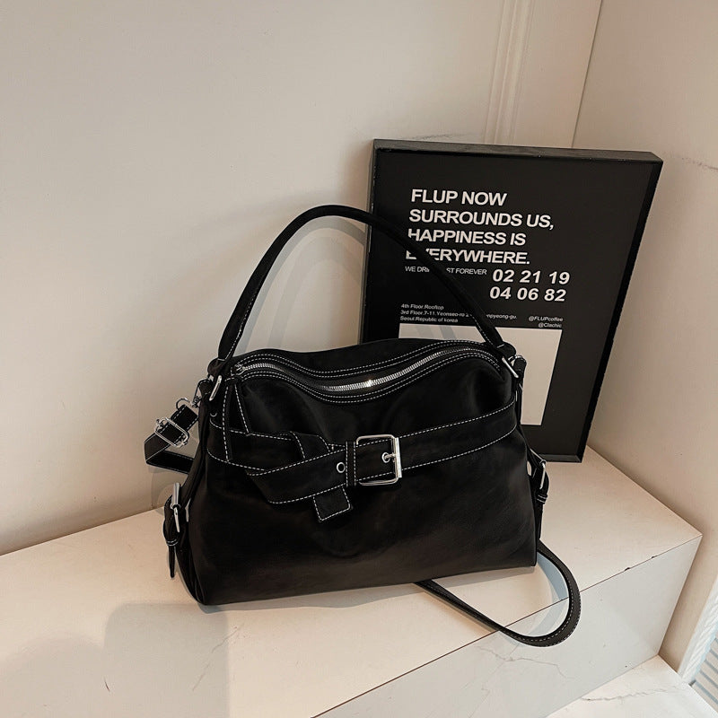 Women's Capacity Retro Commuter Korean Niche Western Women's Shoulder Bag