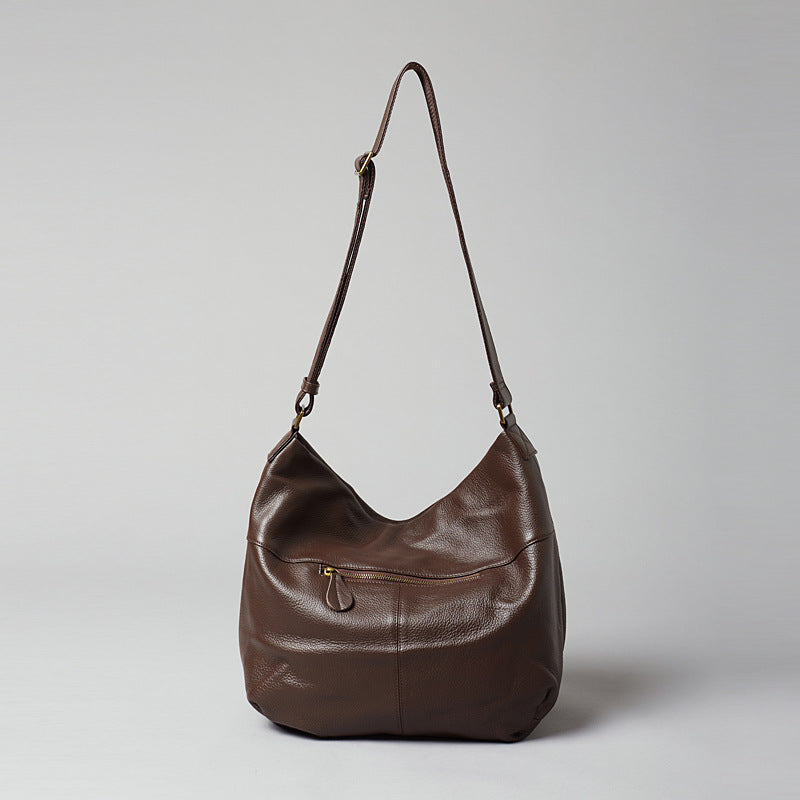 Women's Layer Cowhide Idle Style Large Capacity Soft Bags