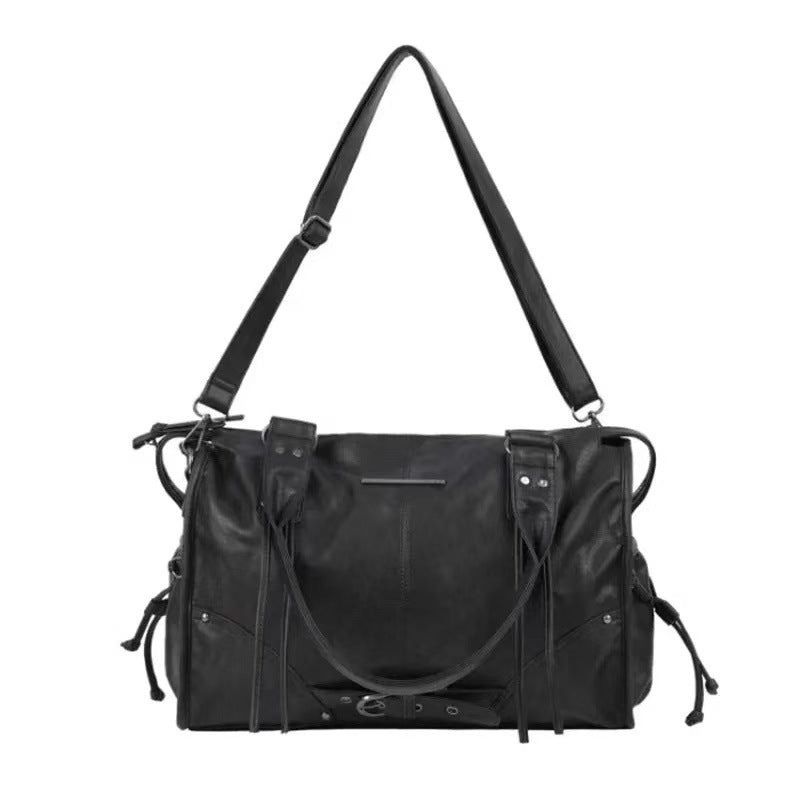 Versatile Stylish Retro Rivet Strap Motorcycle Tote Bag