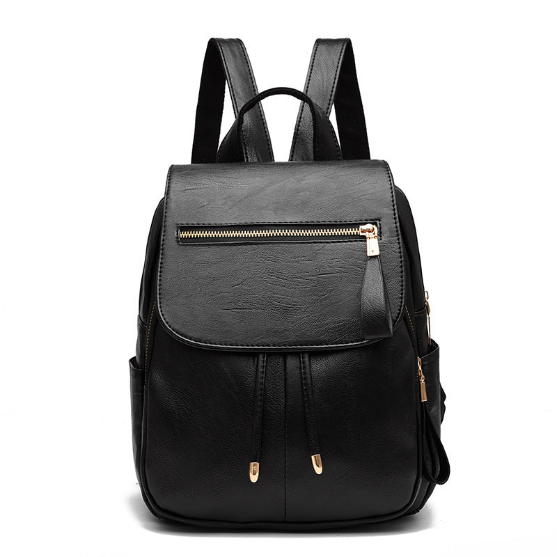 Women's Female Korean Style Soft Leather Women's Backpack