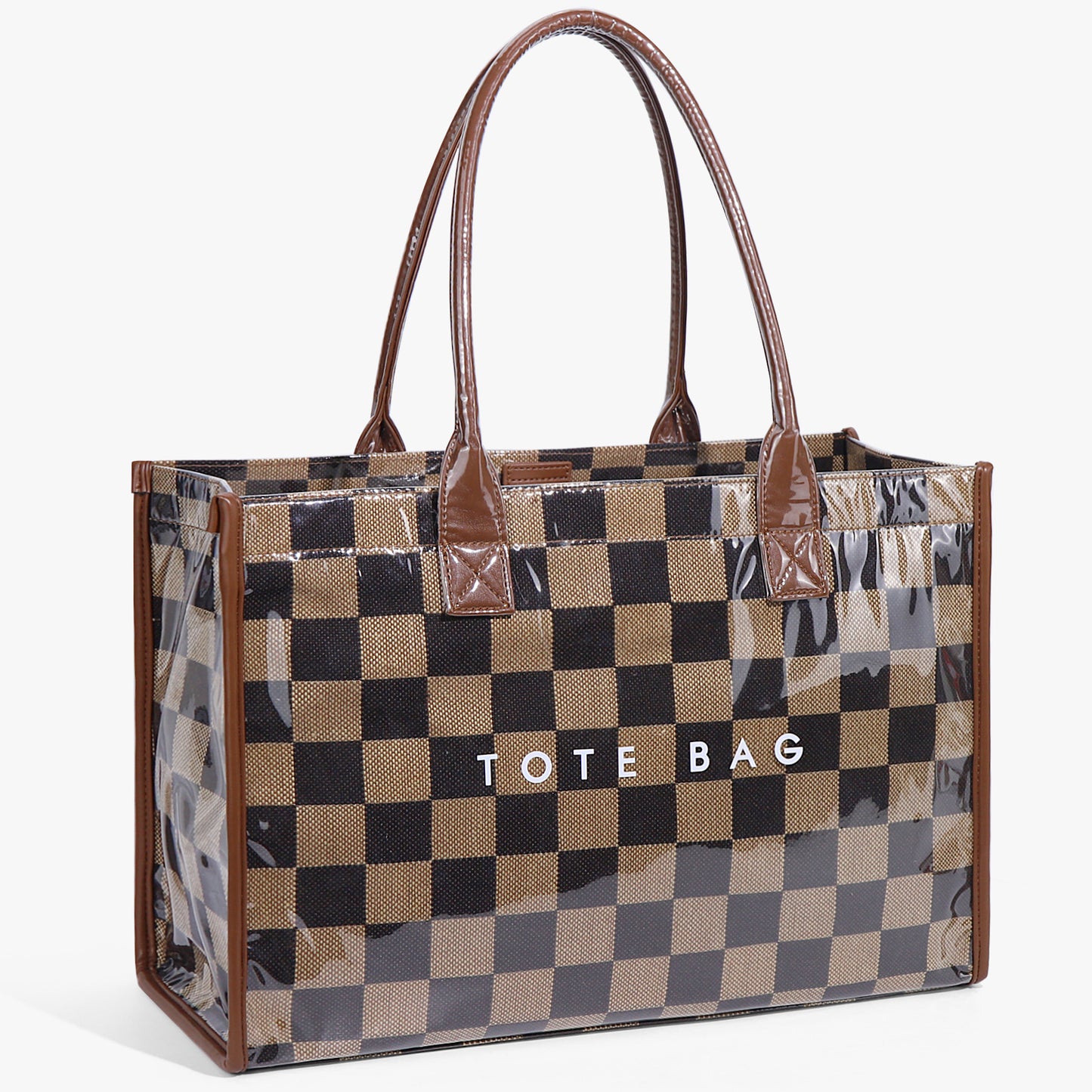 Women's Lettered Versatile Minimalist Transparent Simple Commuter Tote Bag