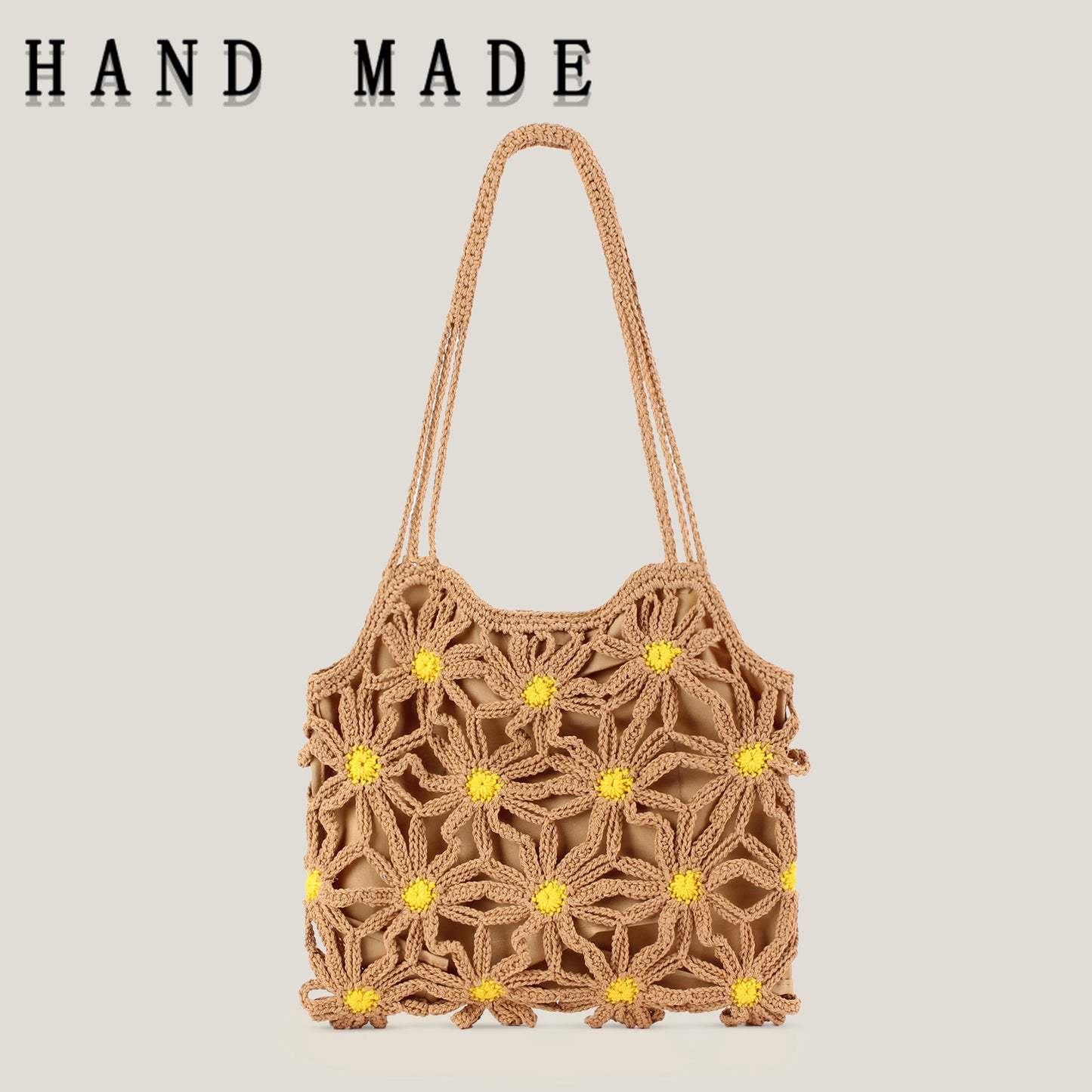 Women's Cotton String Hollow Flower Seaside Holiday Daily Fashion Women's Shoulder Bag