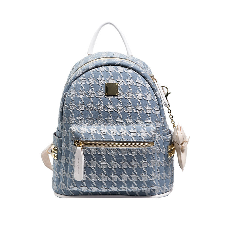Women's Color Matching Fashion Cute Pendant Commuter Women's Backpack