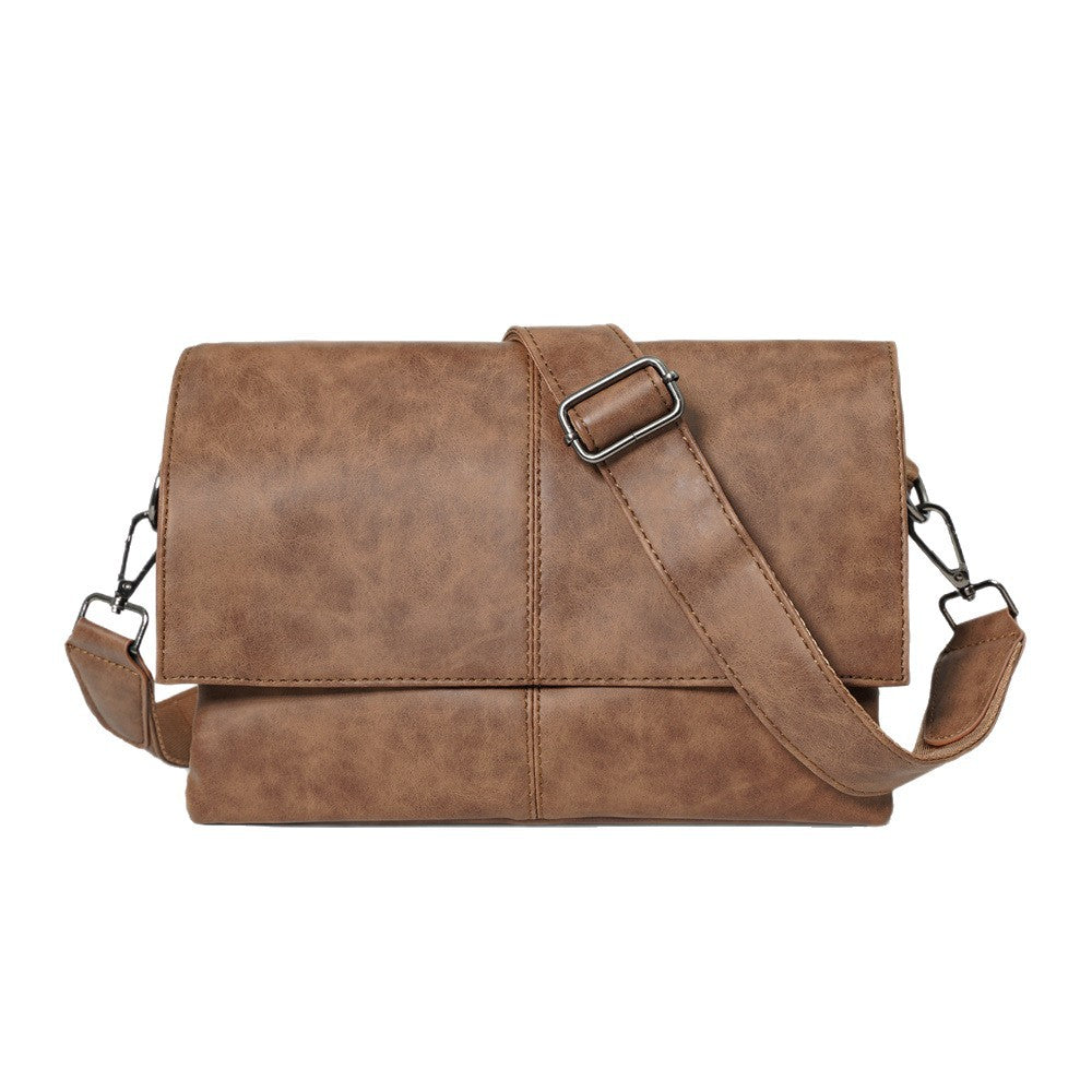 Men's Korean Style Retro Leather Business Large Shoulder Bags