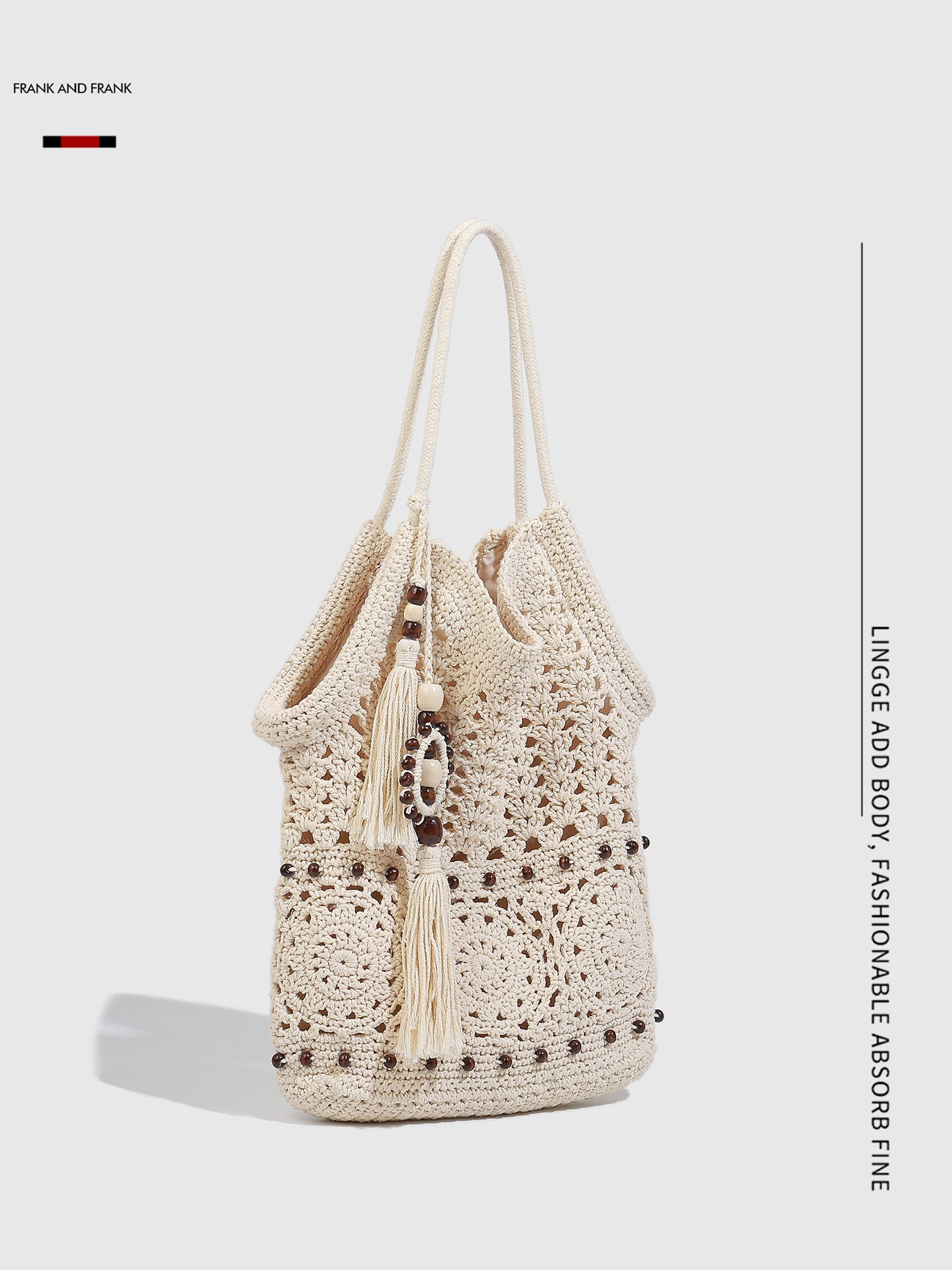 Women's Hand-woven Urban Simple Solid Color Hollow Tote Bag