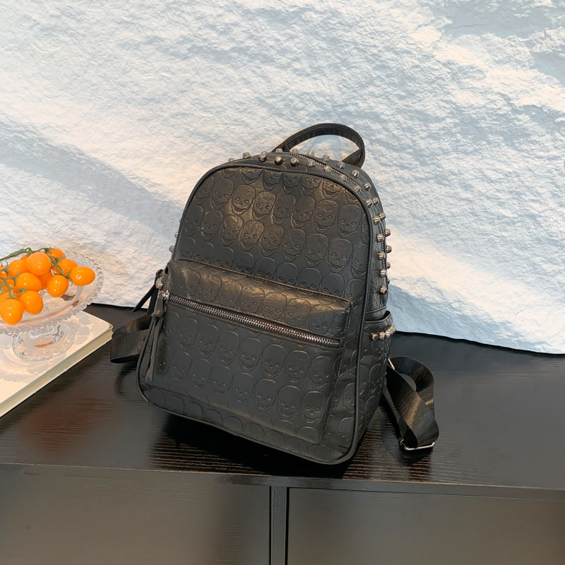 Print Soft Leather Shopping Large Capacity Women's Backpack