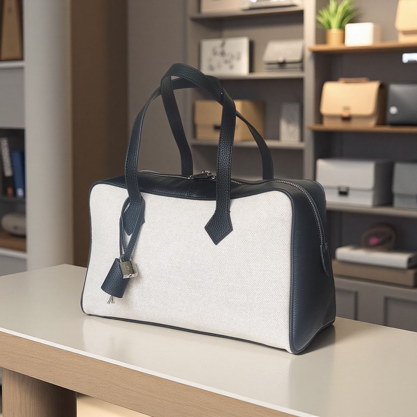 Women's Wholesale Rectangular Pillow Victoria Leather Duffel Handbags