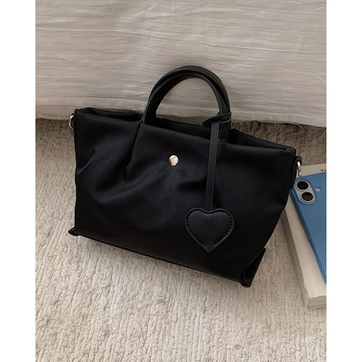 Women's Niche Texture Contrast Color Simple Tote Bag