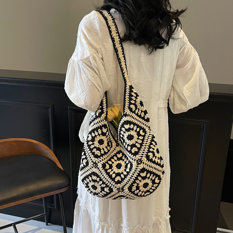 Women's Spring Cotton Braided Western Style Urban Shoulder Bags
