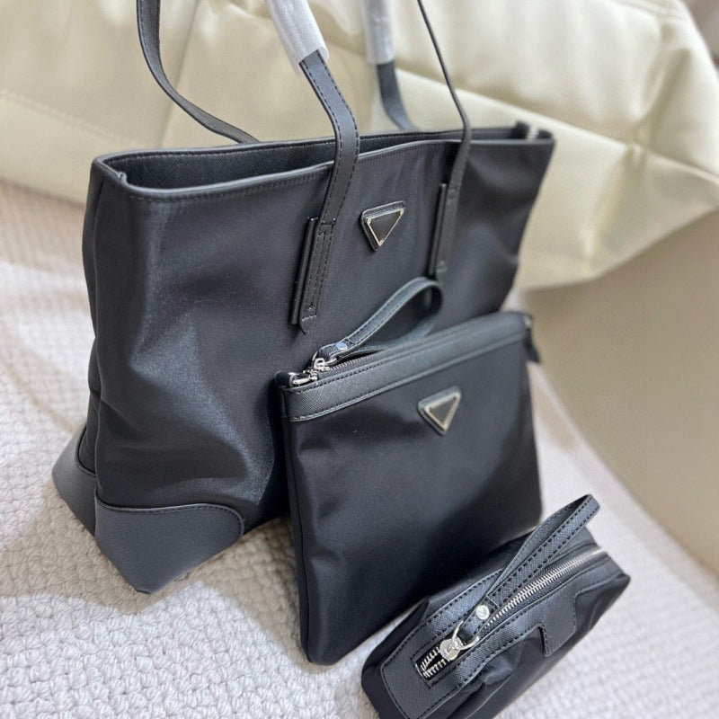 Three-in-one Triangle Mark Large Nylon Capacity Combination Bags