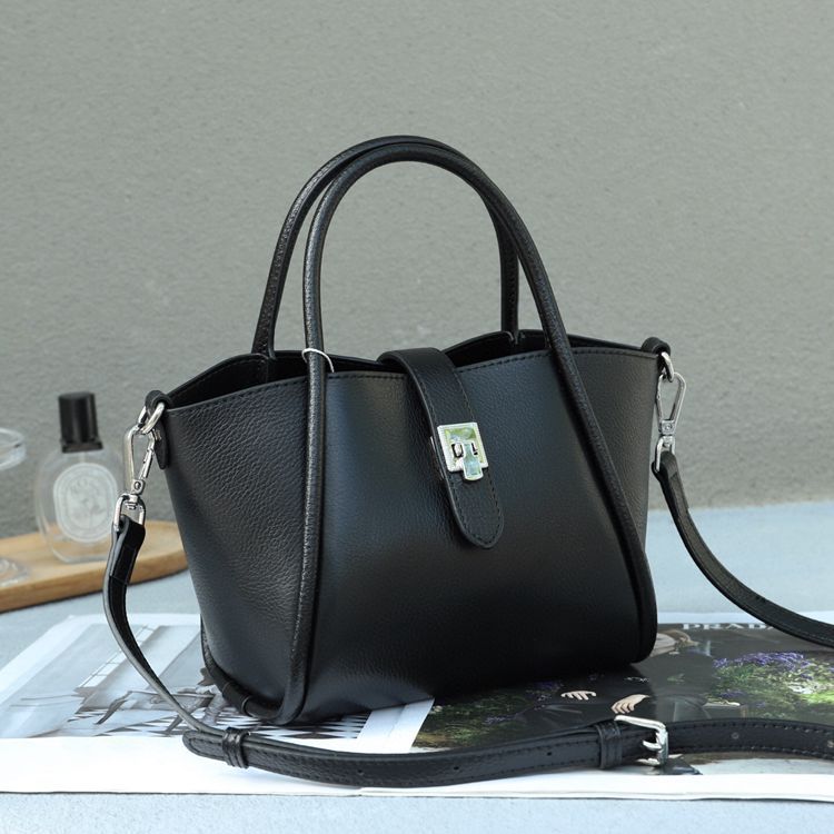 Leather Female Lady Commuter Mother Elegant Bucket Bag