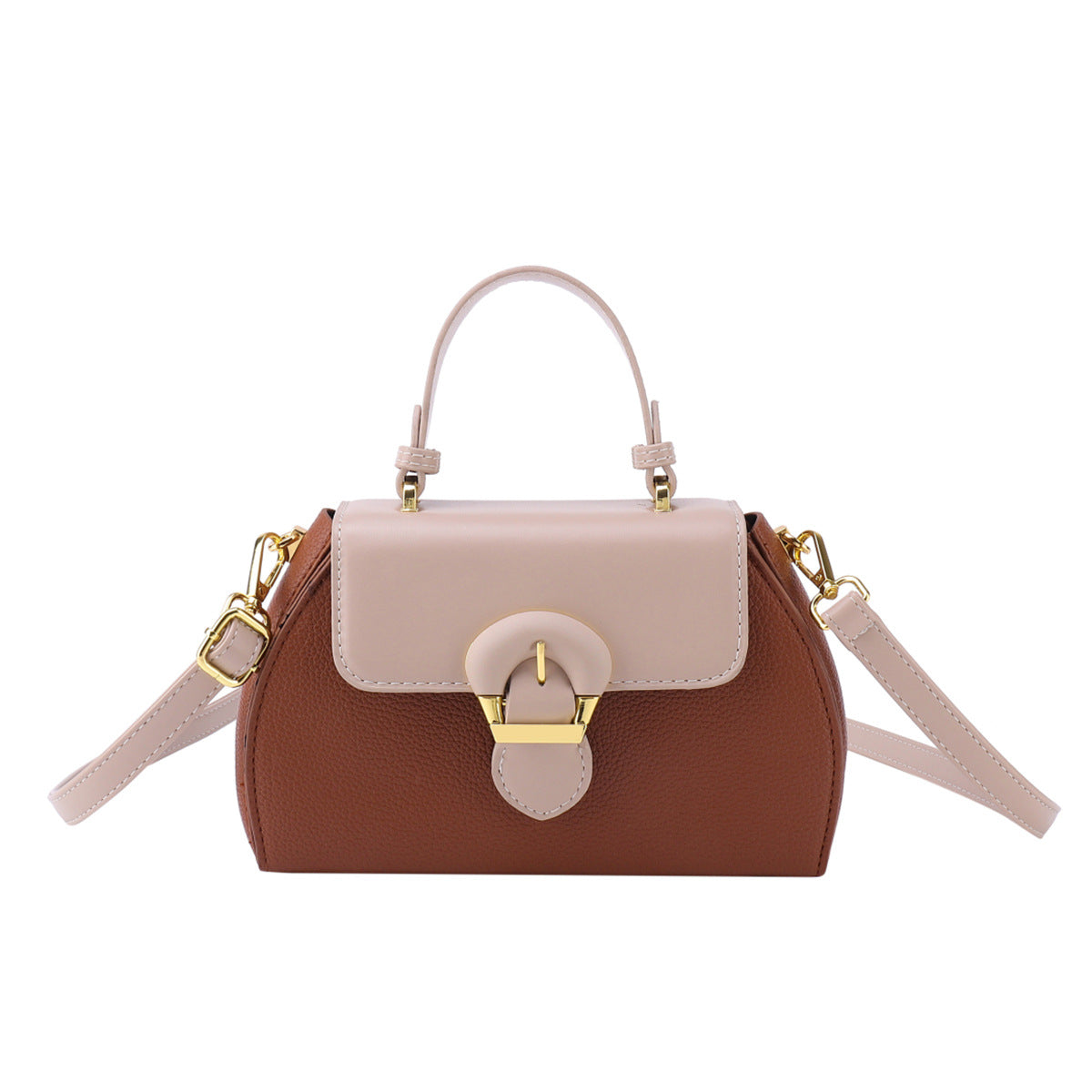 Women's Retro Color Contrast Patchwork Niche Design Women's Handbag