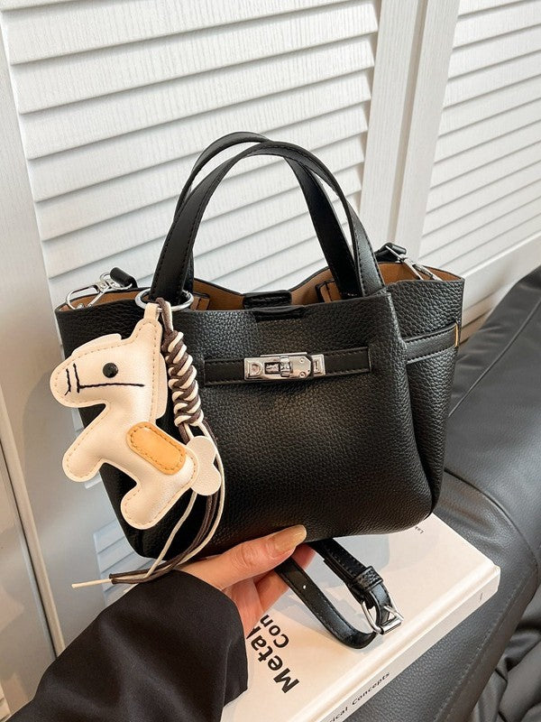 Simple Niche Solid Color Design Advanced Sweet Western Style Trendy Bucket Bag