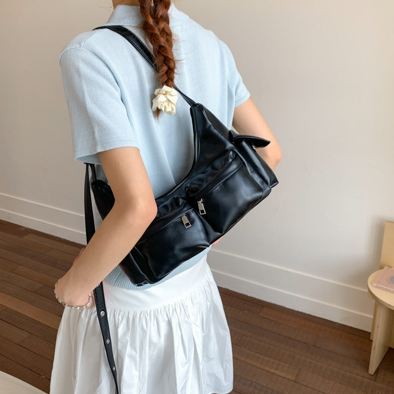 Women's Fashionable Large Capacity Portable Motorcycle Fashion Korean Style Bags