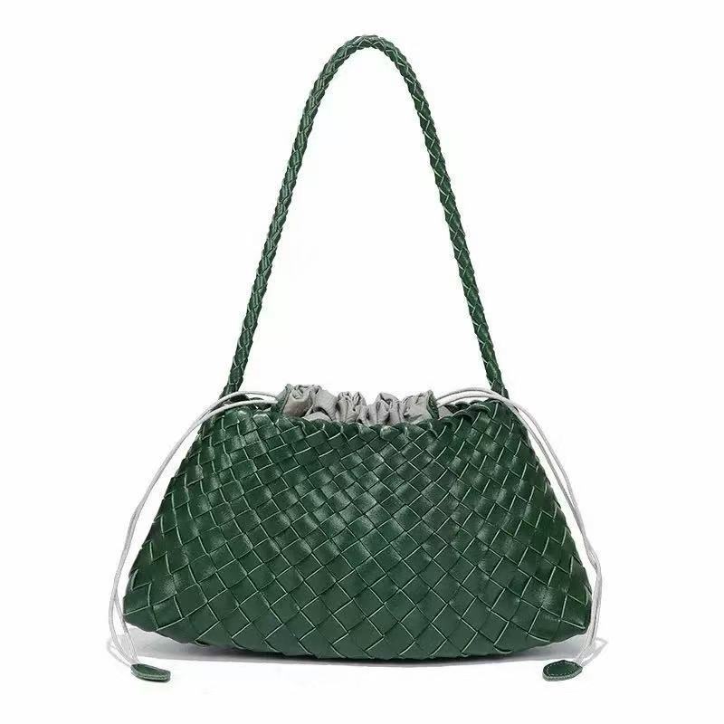 Women's Niche Underarm Woven Vegetable Basket Personality Bucket Bags