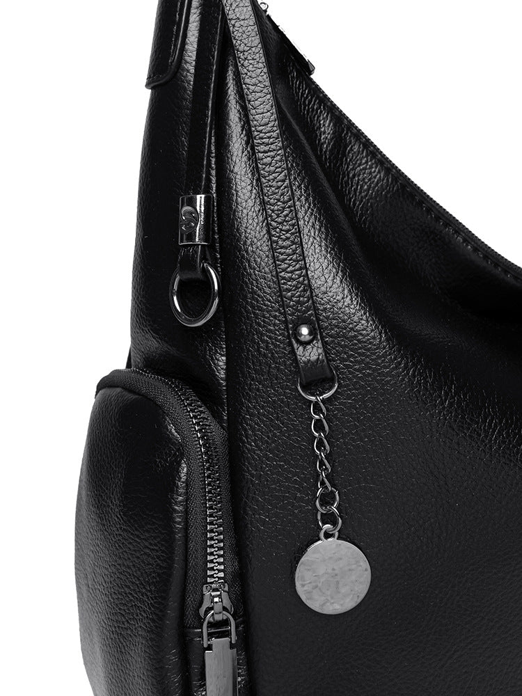 Women's Large Capacity Underarm Soft Leather High-grade Bags