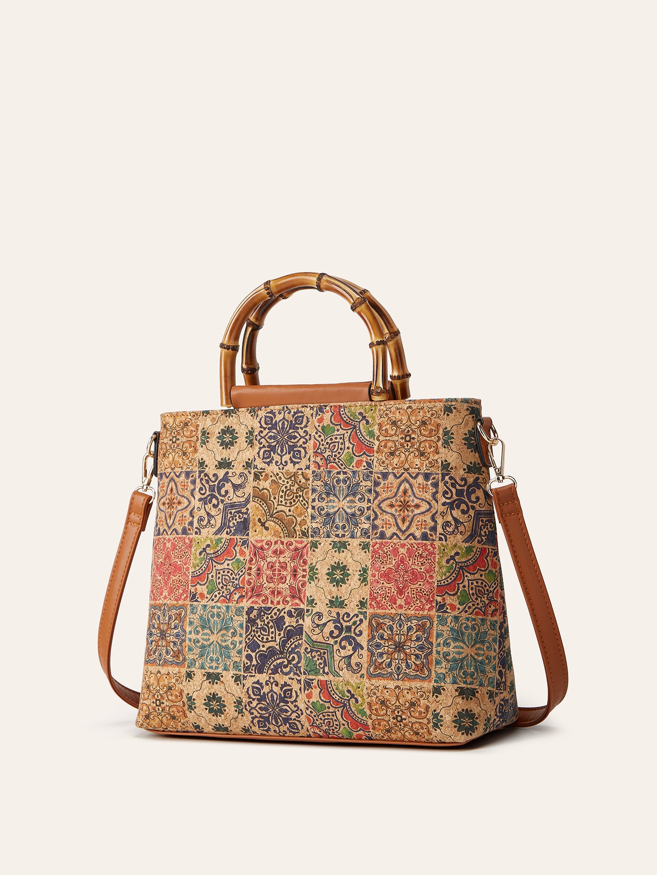 Women's Retro Ethnic Style Cork Printed Tree Bags