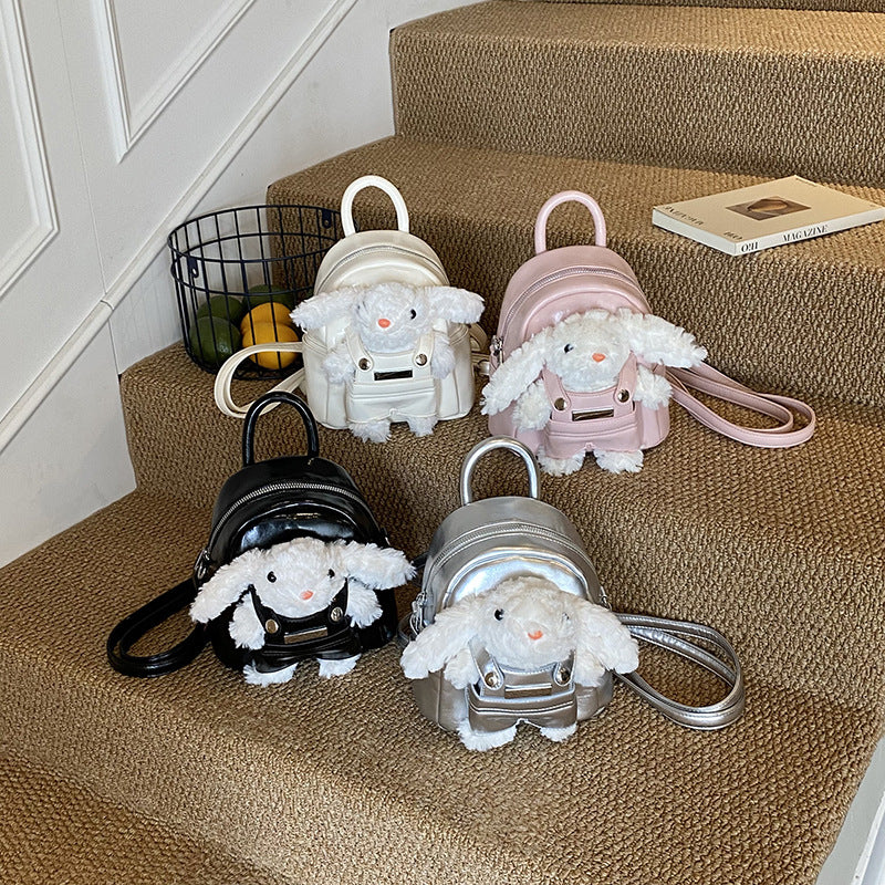 Women's Cartoon Plush Bunny Cute Mini Solid Bags
