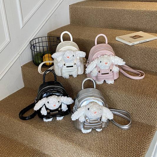 Women's Cartoon Plush Bunny Cute Mini Solid Bags