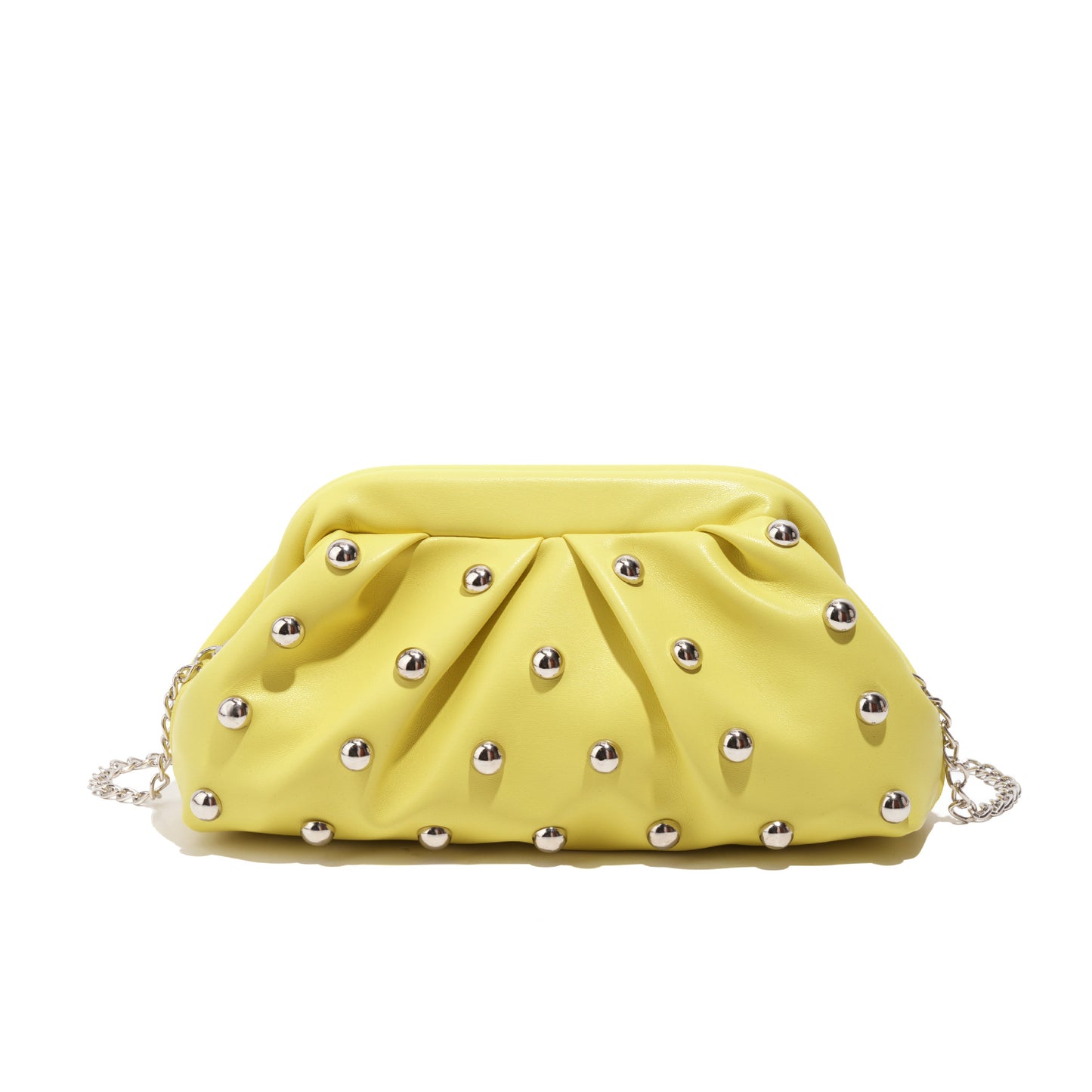 Women's Trendy Clip Mushroom Nail Chain Clutch Women's Shoulder Bag