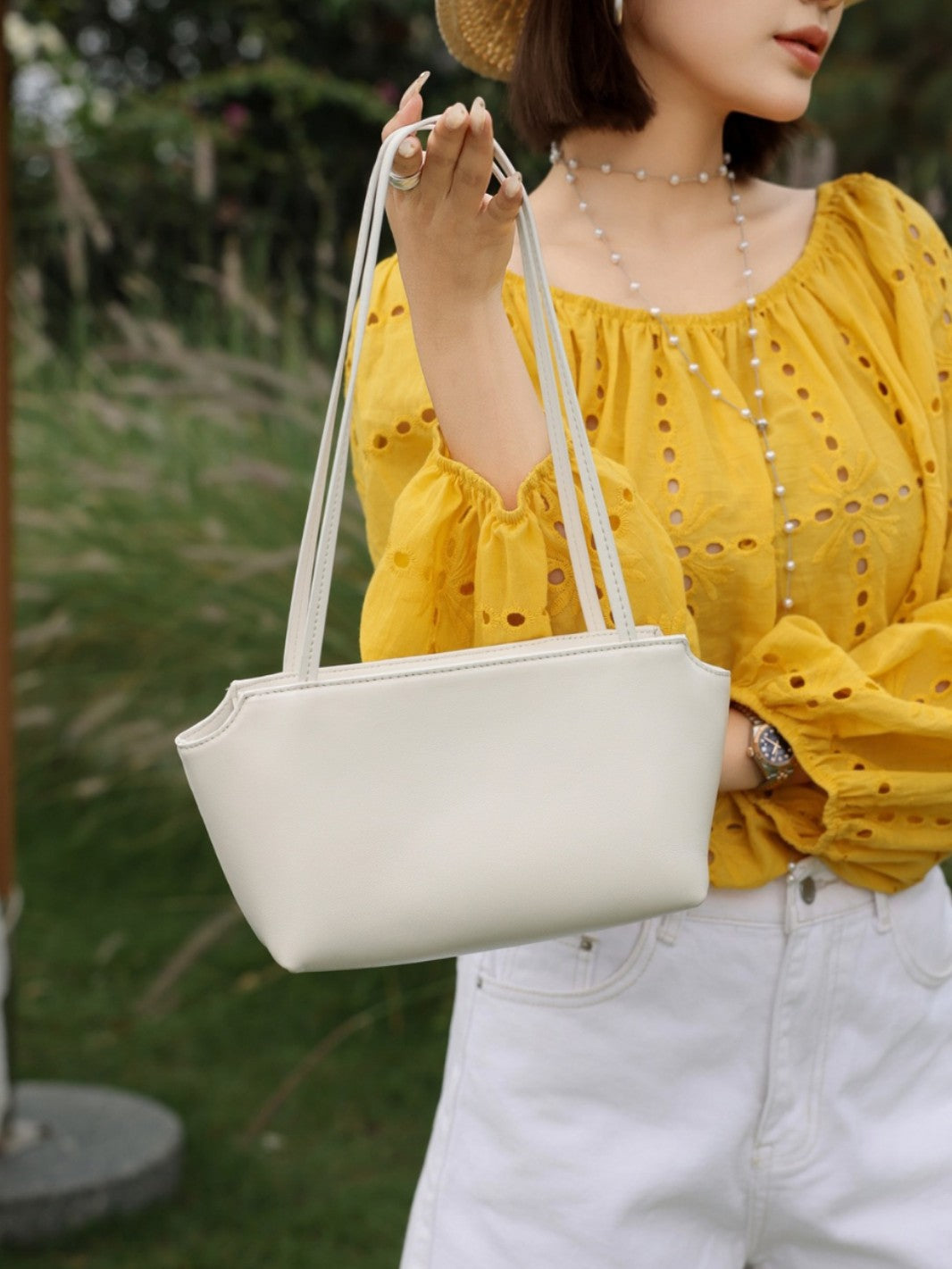 Women's Genuine Leather Sheepskin Commuter Design Underarm Shoulder Bags