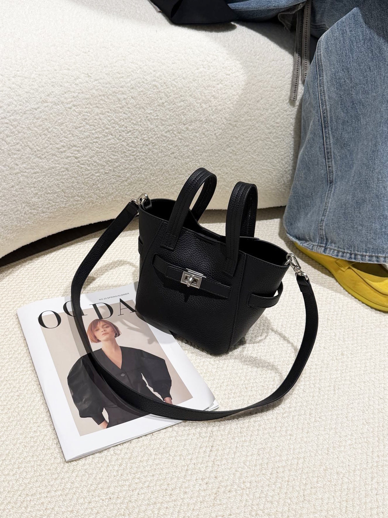 Women's High-grade Vegetable Basket Hand Carrying Bucket Bag