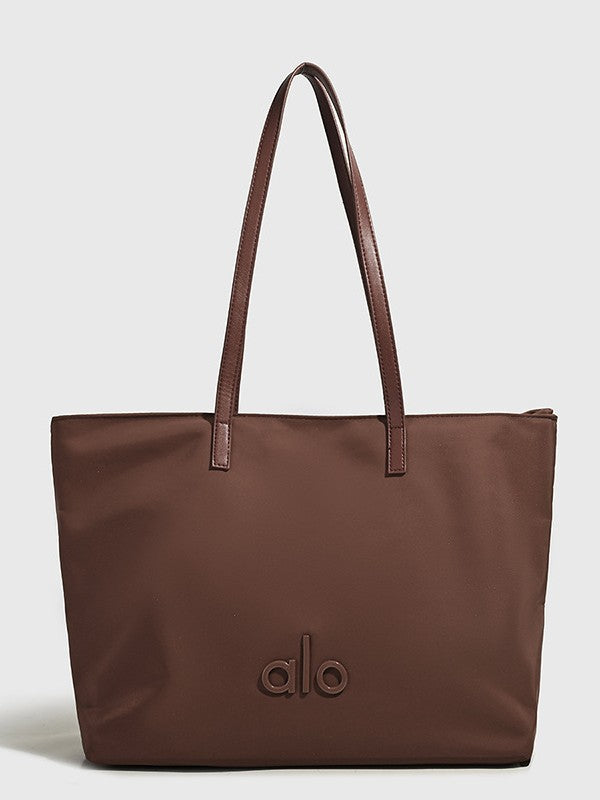 Large Capacity Totes Polyester Canvas Unisex Simple Women's Shoulder Bag