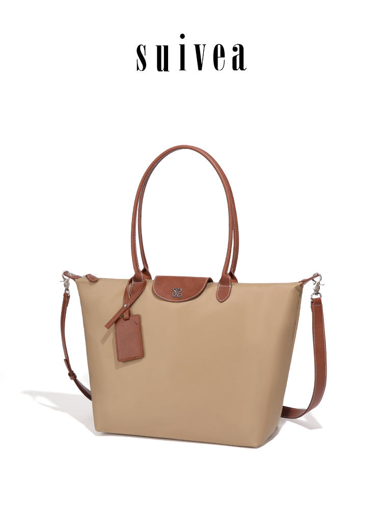 Nylon Large French Commuter Dumpling Capacity Oxford Tote Bag