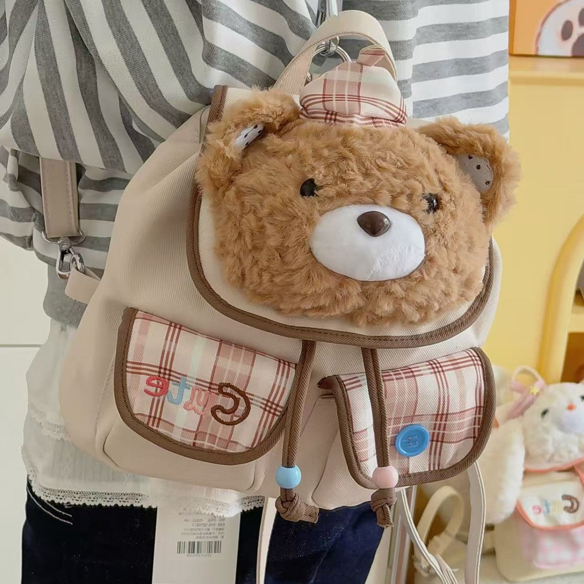 Korean Cartoon Cute Doll Large Capacity For Backpacks