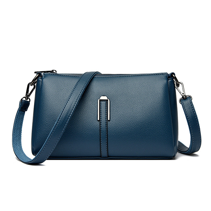 Women's Soft Leather High-grade Large Capacity Commute Small Square Bags