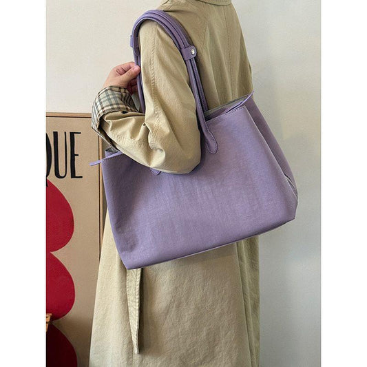 Women's Large Capacity Waterproof Nylon High-grade Simple Tote Bags