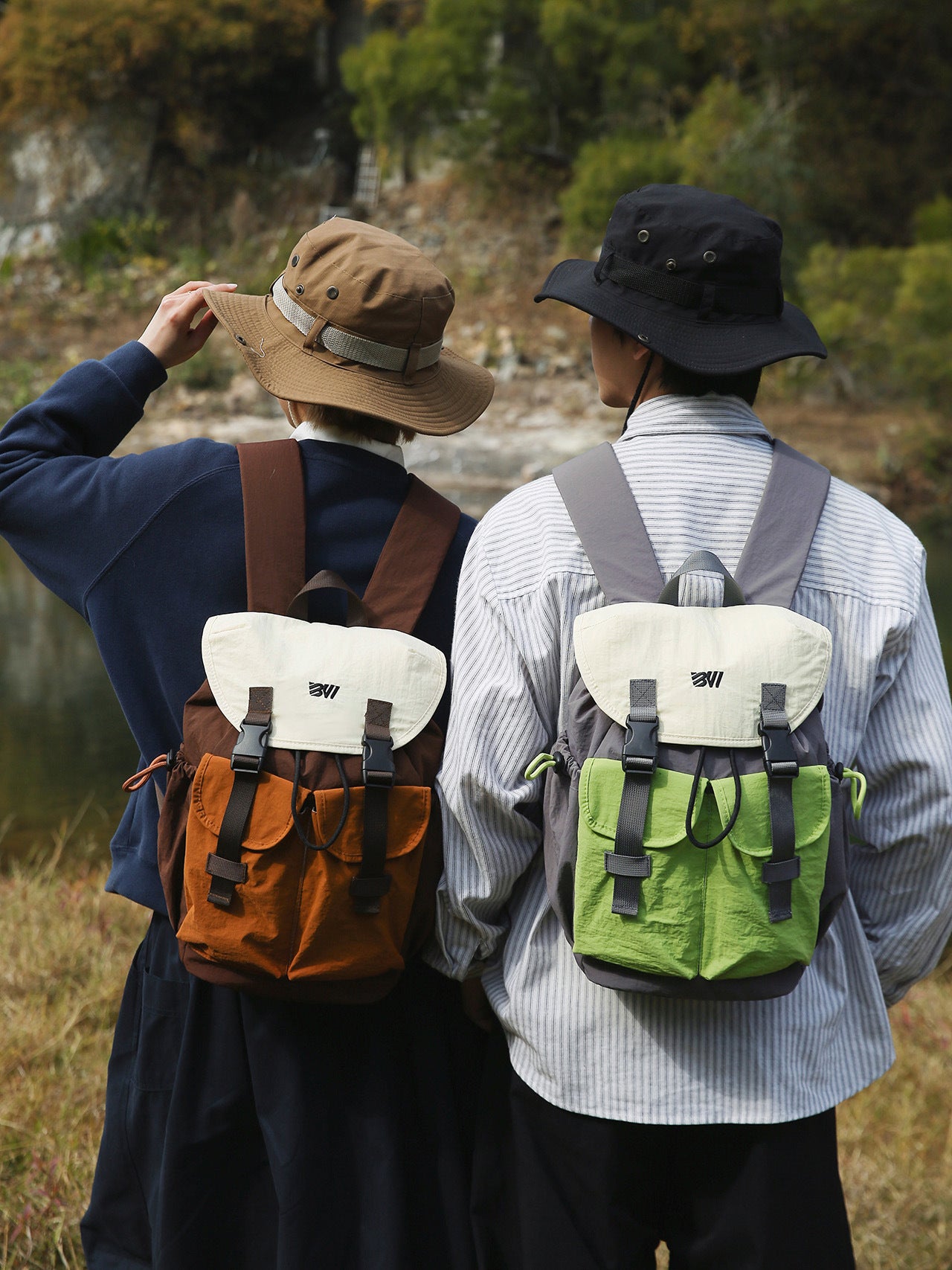 Mountain Hiking Simple Versatile Contrast Color Portable Bags