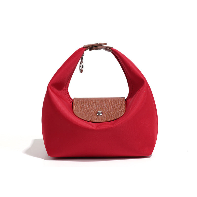 French Style Nylon Hand Carrying Lunch Box Waterproof Scratch Resistant Women's Handbag