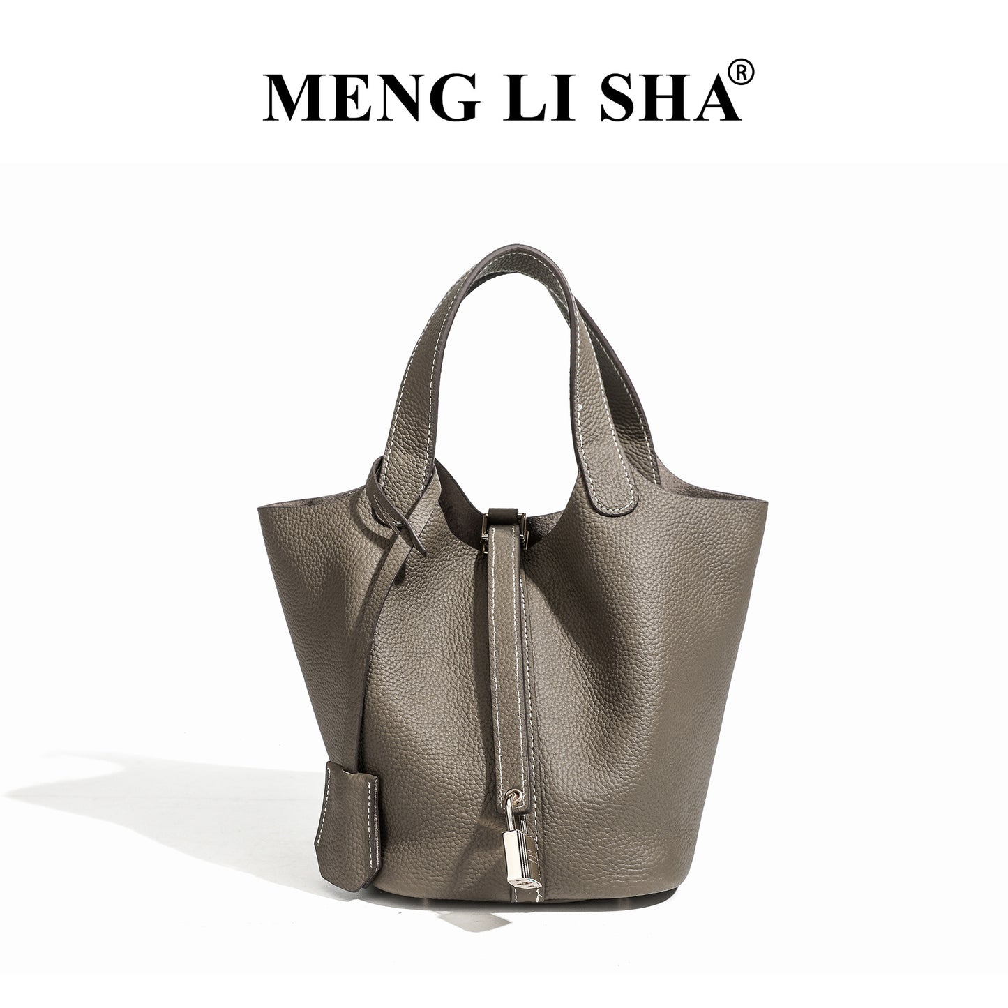 Women's Top Layer Cowhide Genuine Leather Vegetable Basket High-grade Bucket Bag