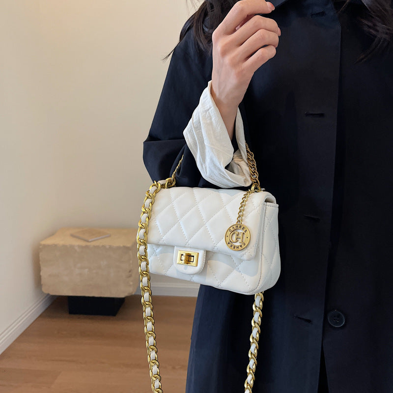 Rhombus Embroidered Line Female Summer Popular Bags