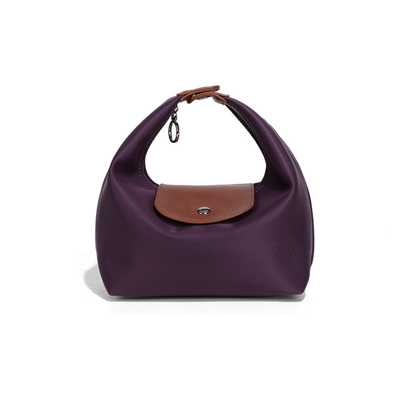 French Style Nylon Hand Carrying Lunch Box Waterproof Scratch Resistant Women's Handbag