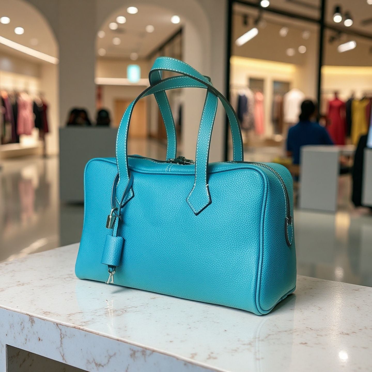 Women's Wholesale Rectangular Pillow Victoria Leather Duffel Handbags